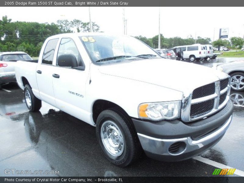Bright White / Dark Slate Gray 2005 Dodge Ram 1500 ST Quad Cab