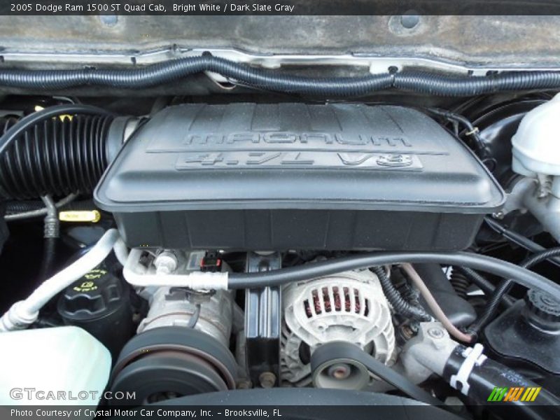 Bright White / Dark Slate Gray 2005 Dodge Ram 1500 ST Quad Cab