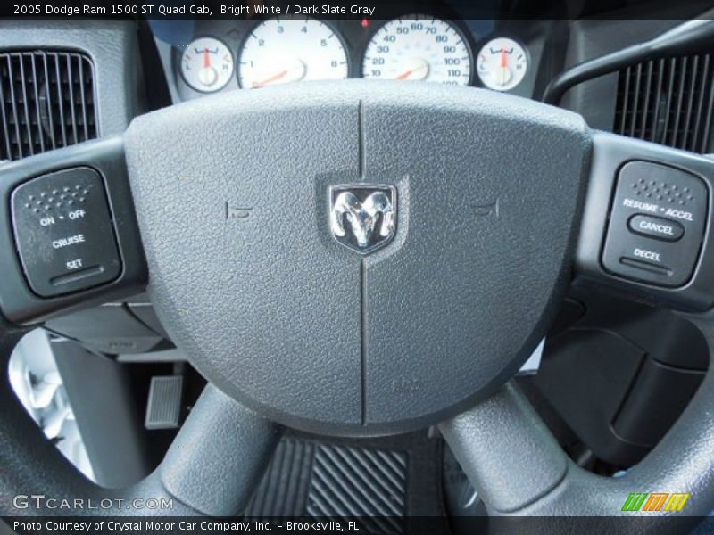 Bright White / Dark Slate Gray 2005 Dodge Ram 1500 ST Quad Cab