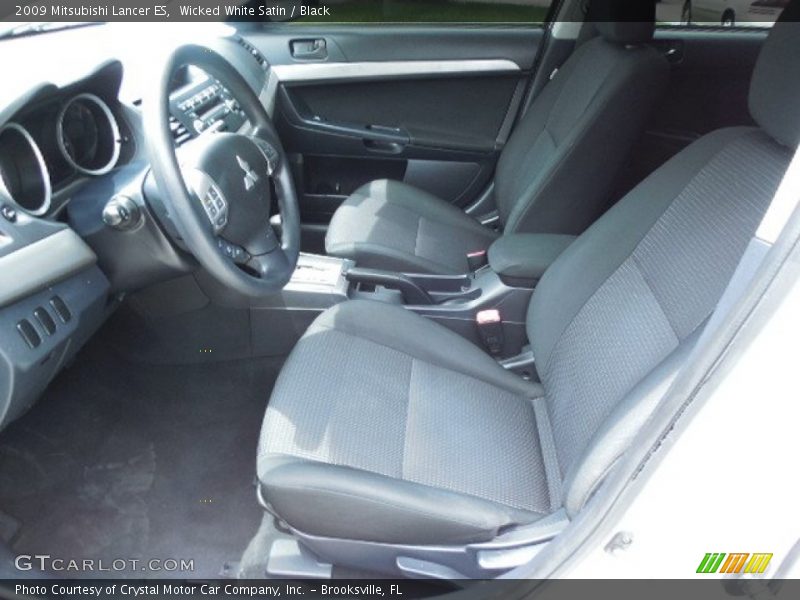 Wicked White Satin / Black 2009 Mitsubishi Lancer ES
