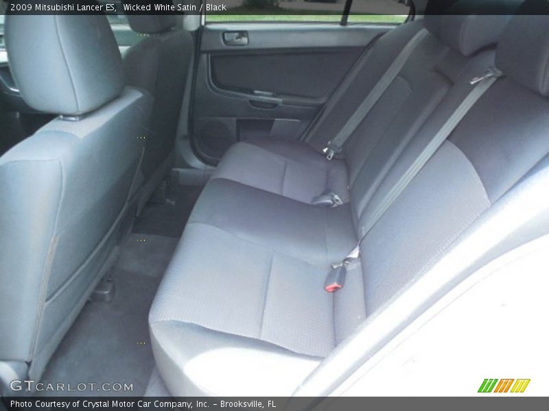 Wicked White Satin / Black 2009 Mitsubishi Lancer ES