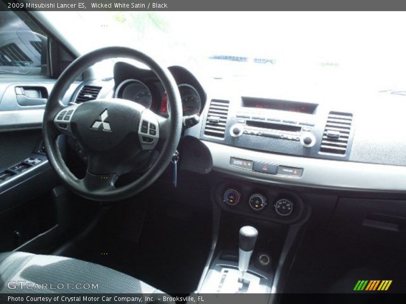 Wicked White Satin / Black 2009 Mitsubishi Lancer ES