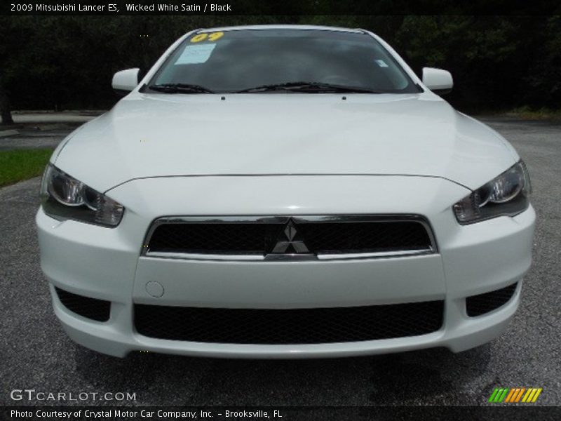 Wicked White Satin / Black 2009 Mitsubishi Lancer ES