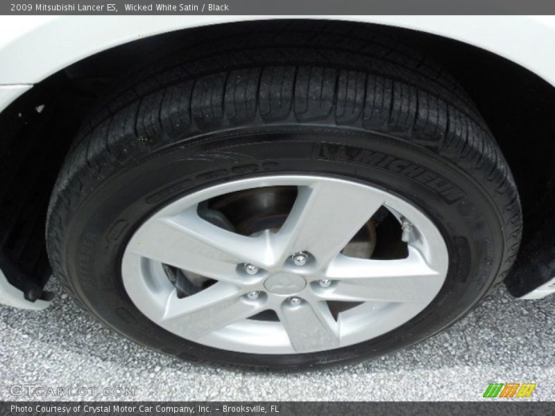 Wicked White Satin / Black 2009 Mitsubishi Lancer ES