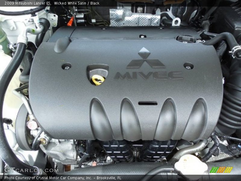 Wicked White Satin / Black 2009 Mitsubishi Lancer ES