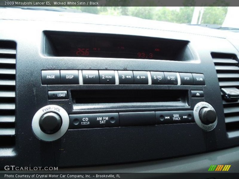 Wicked White Satin / Black 2009 Mitsubishi Lancer ES