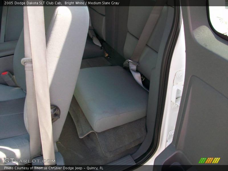 Bright White / Medium Slate Gray 2005 Dodge Dakota SLT Club Cab