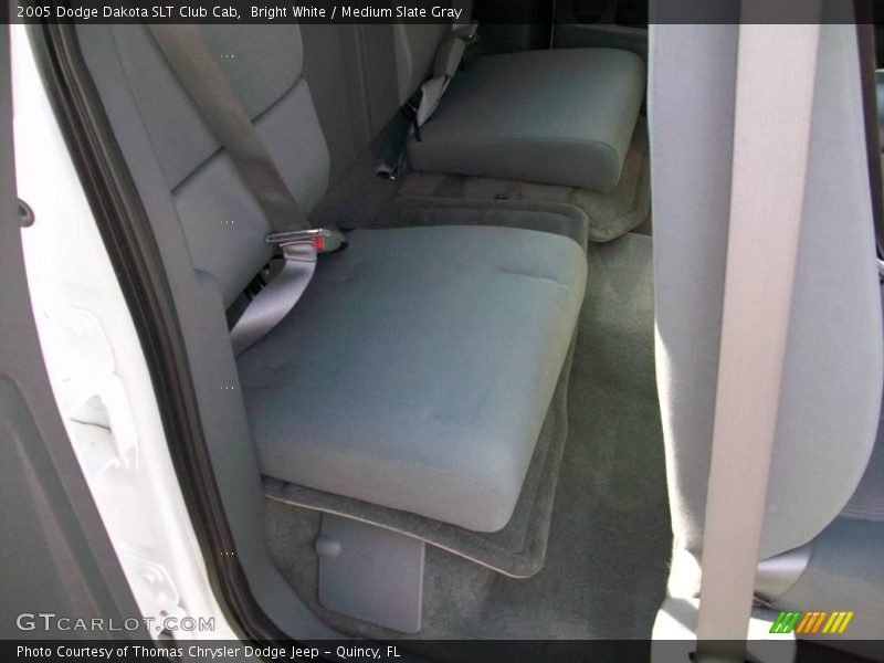 Bright White / Medium Slate Gray 2005 Dodge Dakota SLT Club Cab
