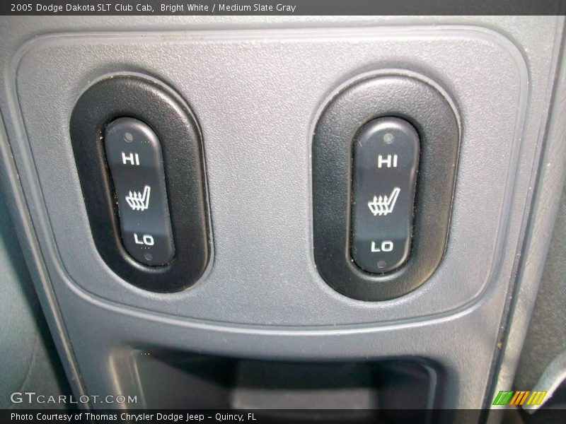Bright White / Medium Slate Gray 2005 Dodge Dakota SLT Club Cab