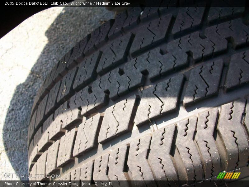 Bright White / Medium Slate Gray 2005 Dodge Dakota SLT Club Cab