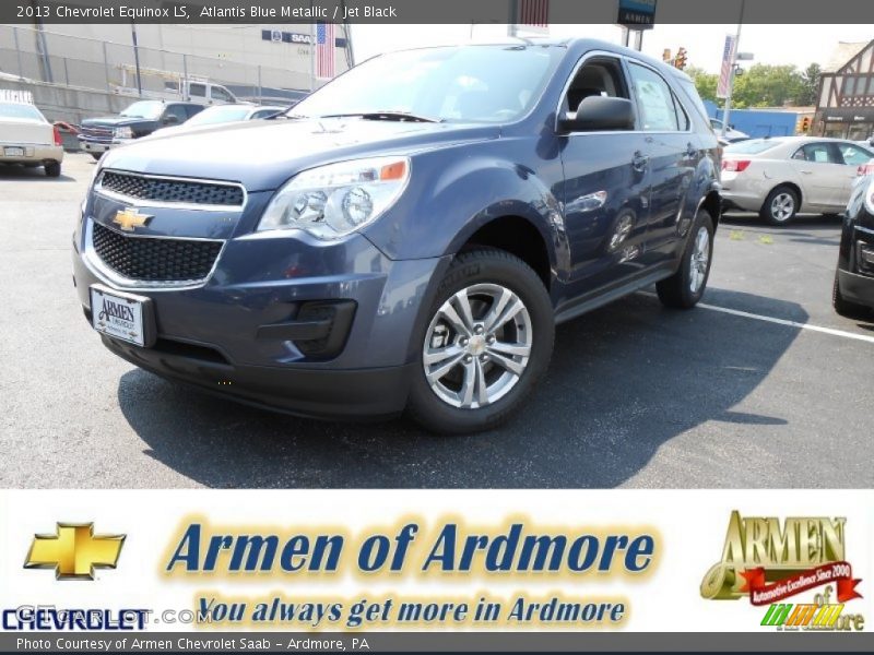 Atlantis Blue Metallic / Jet Black 2013 Chevrolet Equinox LS