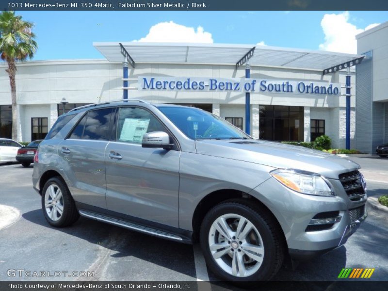 Palladium Silver Metallic / Black 2013 Mercedes-Benz ML 350 4Matic