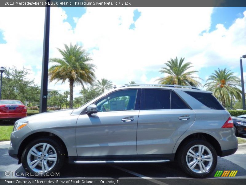 Palladium Silver Metallic / Black 2013 Mercedes-Benz ML 350 4Matic