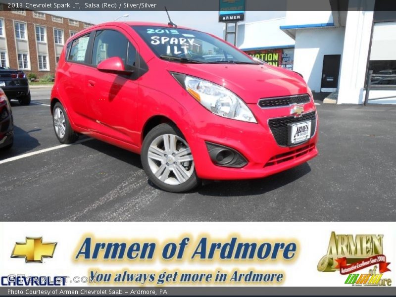 Salsa (Red) / Silver/Silver 2013 Chevrolet Spark LT
