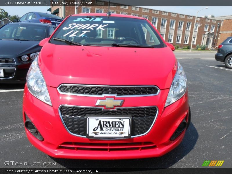 Salsa (Red) / Silver/Silver 2013 Chevrolet Spark LT