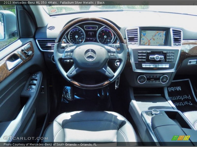 Palladium Silver Metallic / Black 2013 Mercedes-Benz ML 350 4Matic