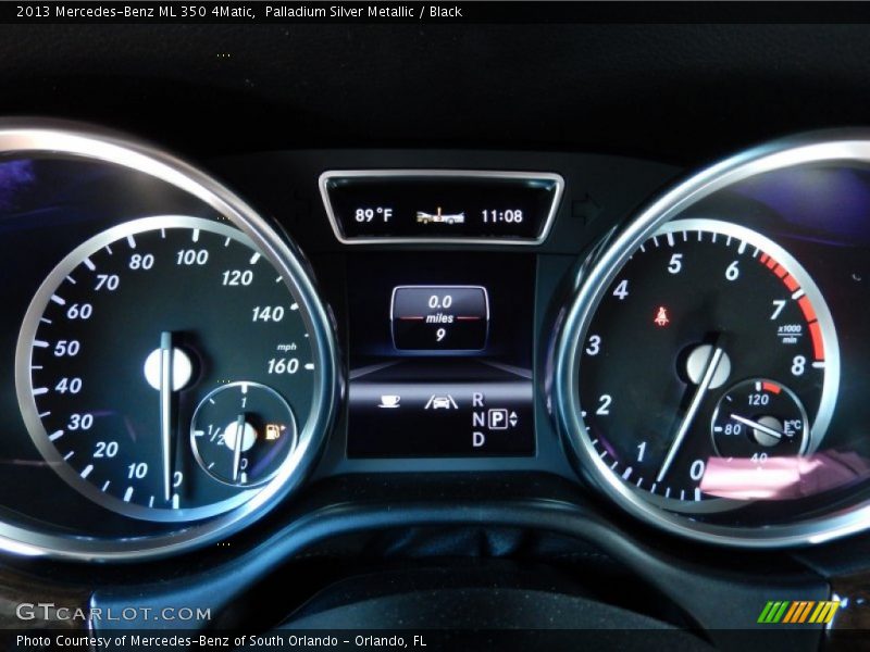 Palladium Silver Metallic / Black 2013 Mercedes-Benz ML 350 4Matic