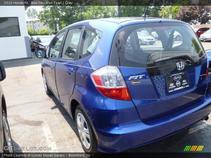 Blue Sensation Pearl / Gray 2010 Honda Fit