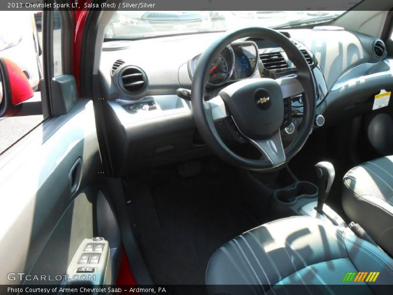 Salsa (Red) / Silver/Silver 2013 Chevrolet Spark LT