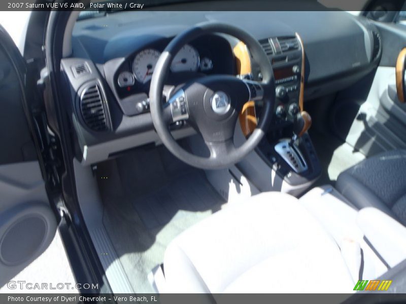 Polar White / Gray 2007 Saturn VUE V6 AWD