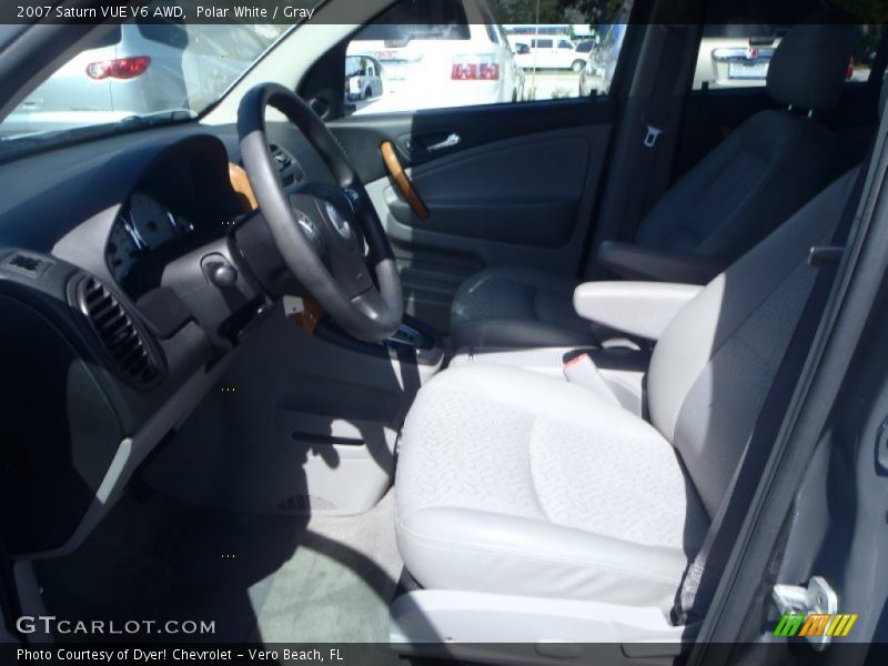 Polar White / Gray 2007 Saturn VUE V6 AWD