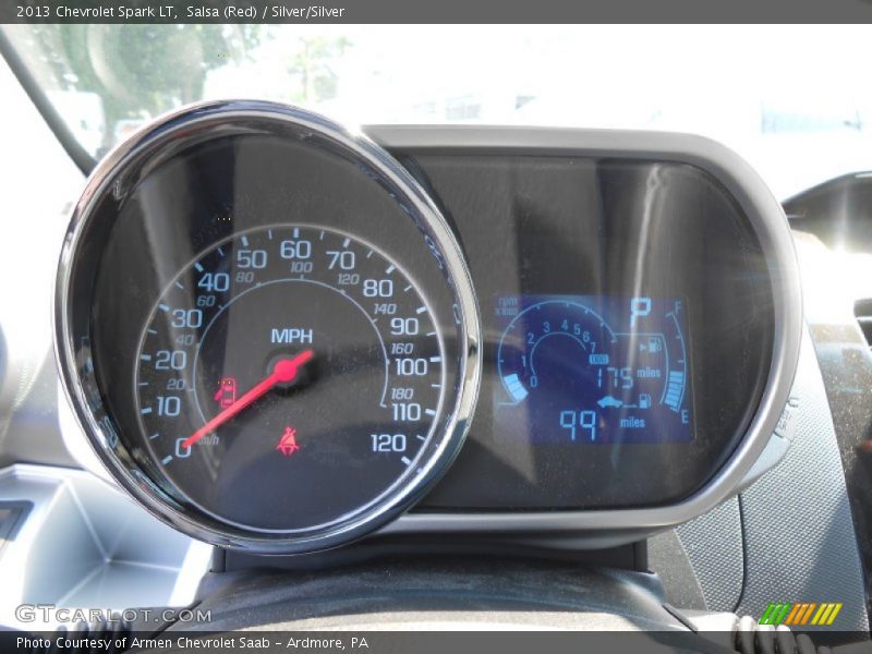 Salsa (Red) / Silver/Silver 2013 Chevrolet Spark LT