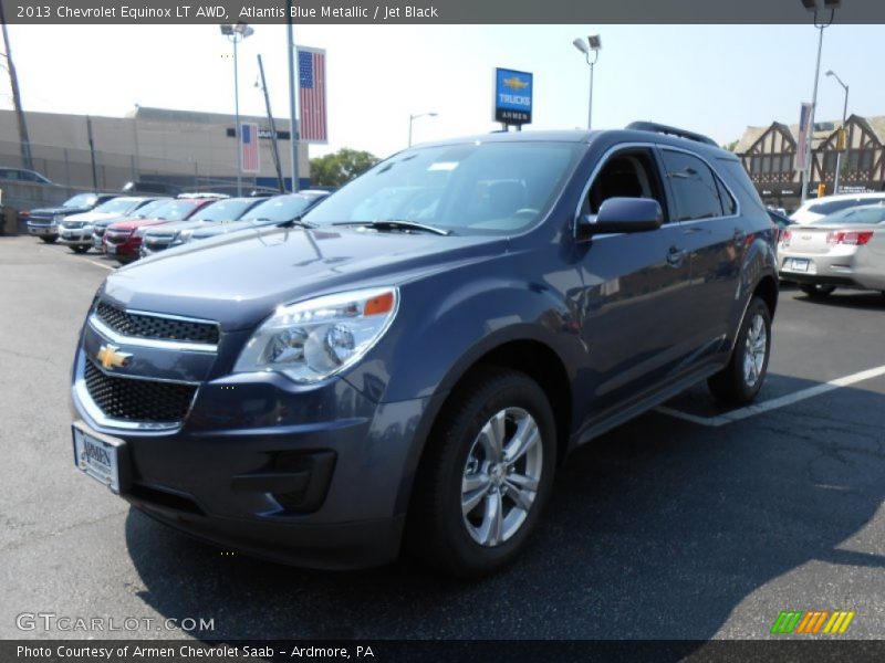 Atlantis Blue Metallic / Jet Black 2013 Chevrolet Equinox LT AWD