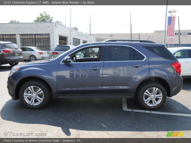 Atlantis Blue Metallic / Jet Black 2013 Chevrolet Equinox LT AWD