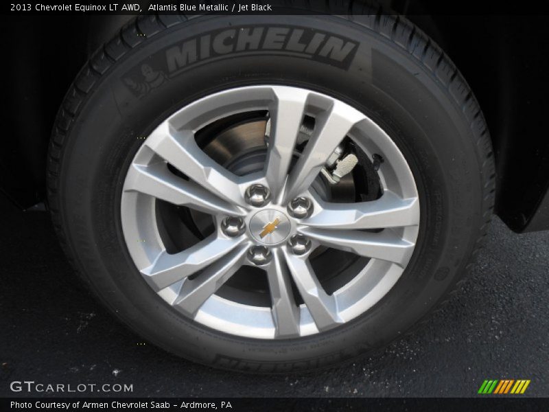 Atlantis Blue Metallic / Jet Black 2013 Chevrolet Equinox LT AWD