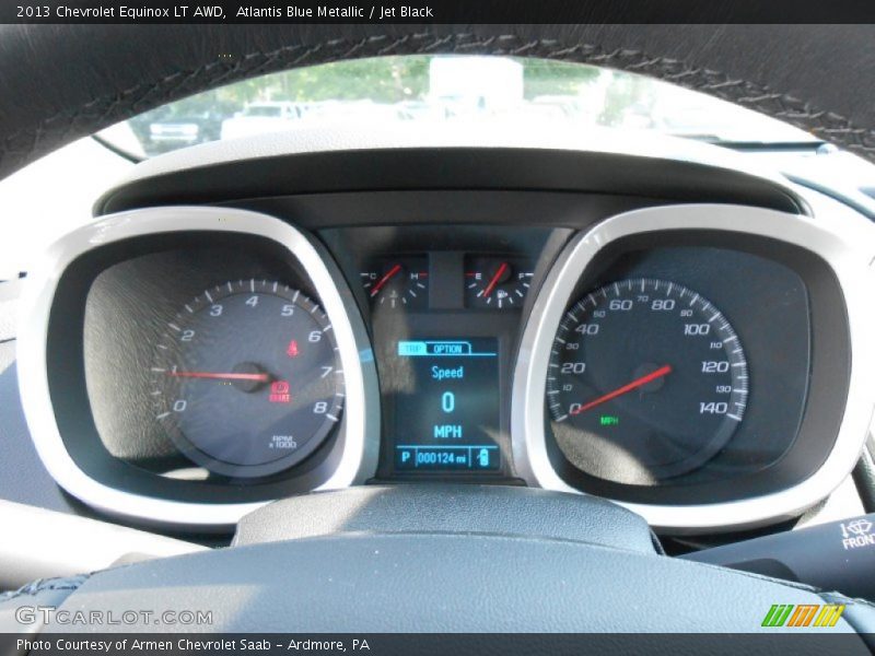 Atlantis Blue Metallic / Jet Black 2013 Chevrolet Equinox LT AWD