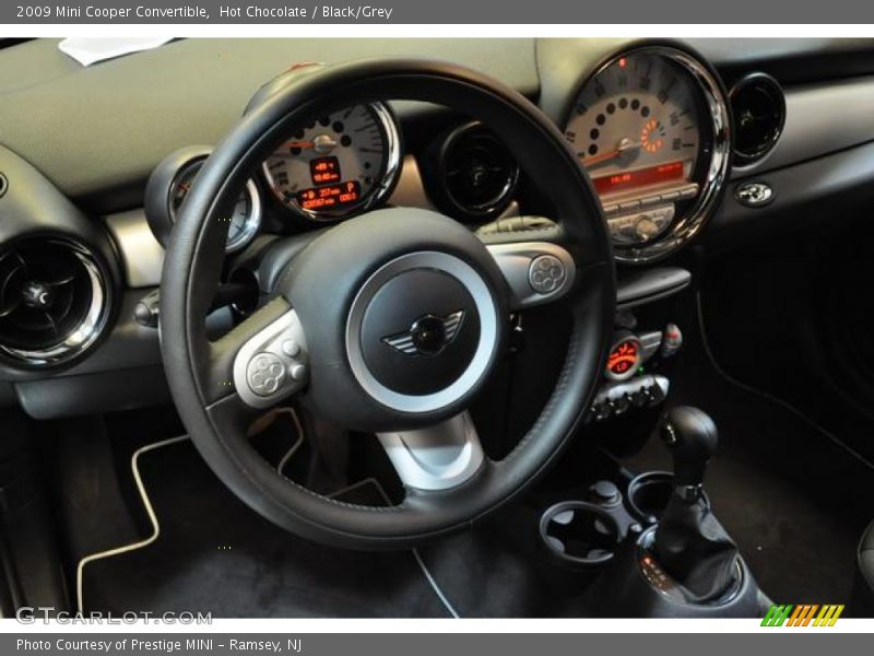 Hot Chocolate / Black/Grey 2009 Mini Cooper Convertible