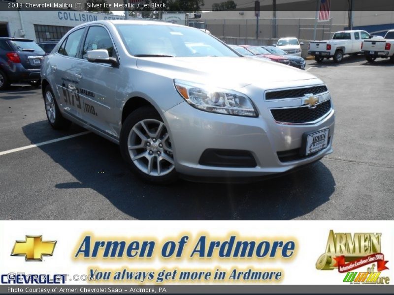 Silver Ice Metallic / Jet Black 2013 Chevrolet Malibu LT