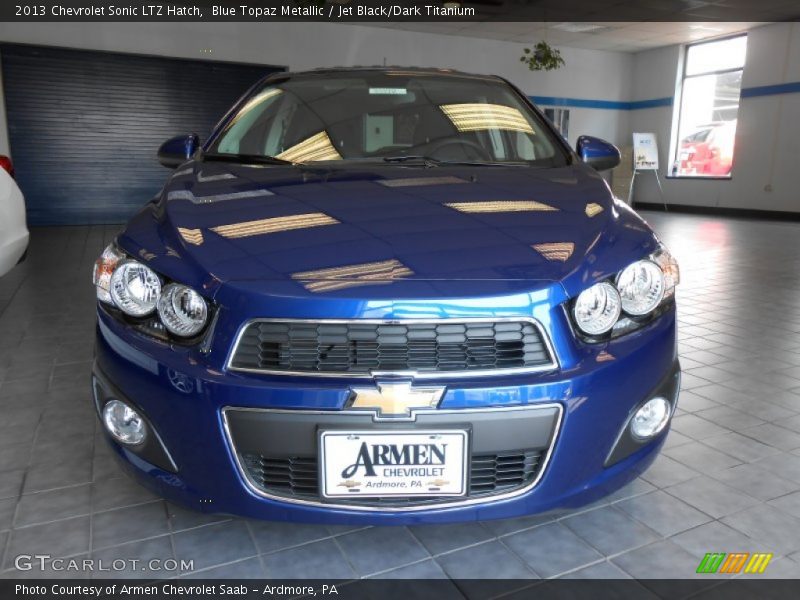 Blue Topaz Metallic / Jet Black/Dark Titanium 2013 Chevrolet Sonic LTZ Hatch