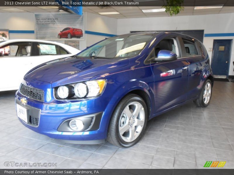 Blue Topaz Metallic / Jet Black/Dark Titanium 2013 Chevrolet Sonic LTZ Hatch