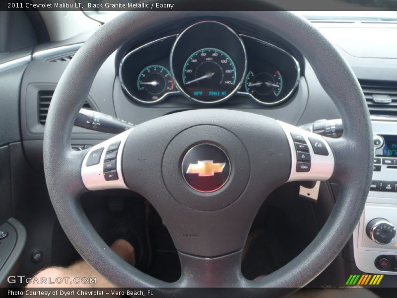 Black Granite Metallic / Ebony 2011 Chevrolet Malibu LT