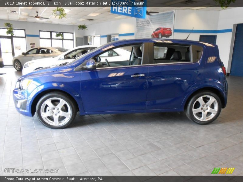 Blue Topaz Metallic / Jet Black/Dark Titanium 2013 Chevrolet Sonic LTZ Hatch