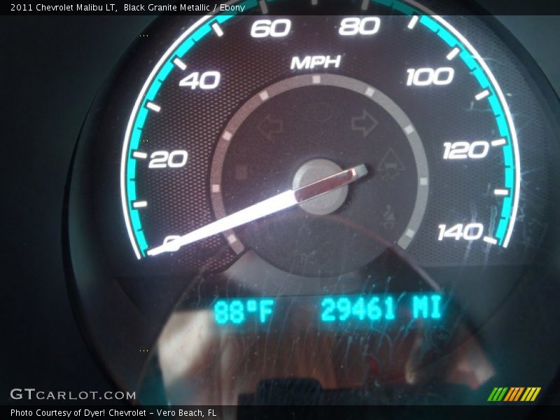 Black Granite Metallic / Ebony 2011 Chevrolet Malibu LT