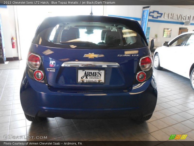 Blue Topaz Metallic / Jet Black/Dark Titanium 2013 Chevrolet Sonic LTZ Hatch