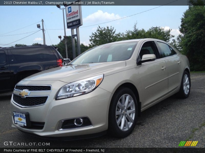 Champagne Silver Metallic / Jet Black/Titanium 2013 Chevrolet Malibu LT