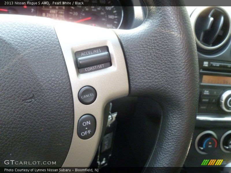 Pearl White / Black 2013 Nissan Rogue S AWD