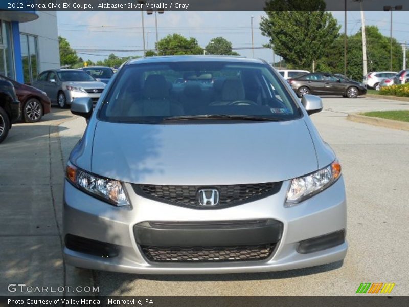 Alabaster Silver Metallic / Gray 2012 Honda Civic EX Coupe