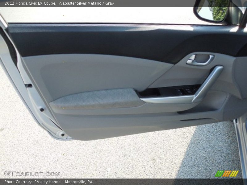 Alabaster Silver Metallic / Gray 2012 Honda Civic EX Coupe