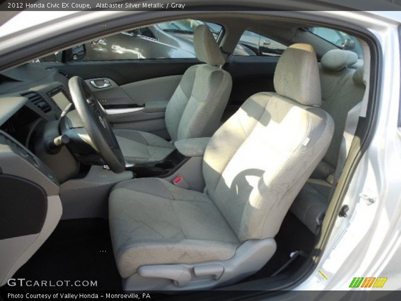 Alabaster Silver Metallic / Gray 2012 Honda Civic EX Coupe