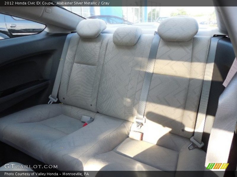 Alabaster Silver Metallic / Gray 2012 Honda Civic EX Coupe