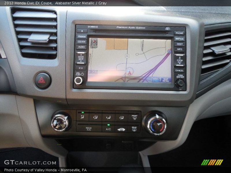 Alabaster Silver Metallic / Gray 2012 Honda Civic EX Coupe