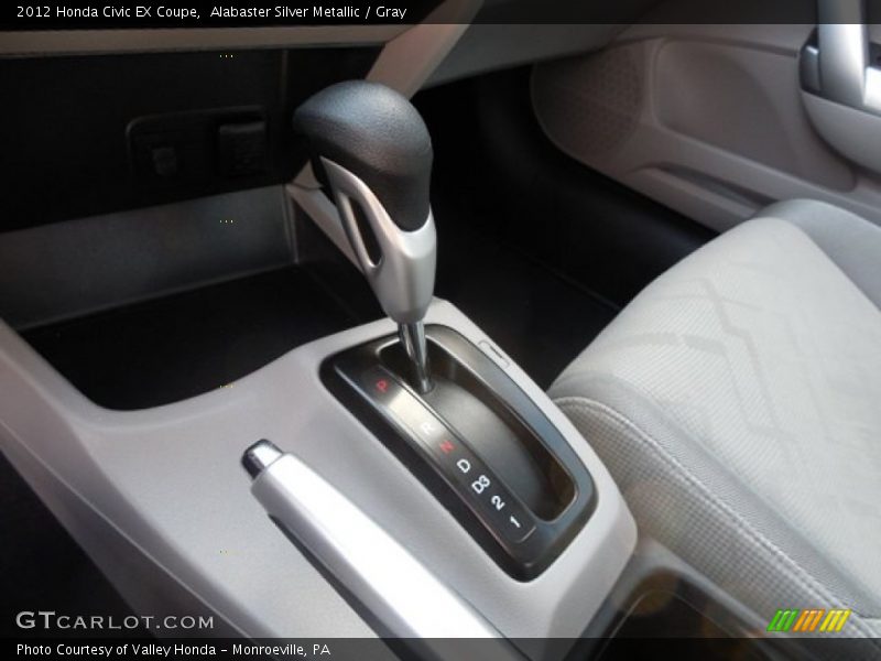 Alabaster Silver Metallic / Gray 2012 Honda Civic EX Coupe