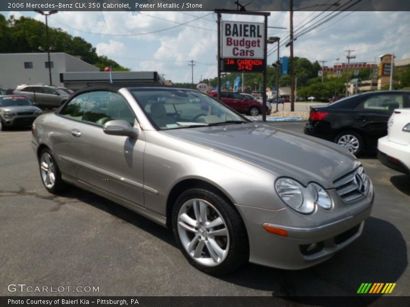 Pewter Metallic / Stone 2006 Mercedes-Benz CLK 350 Cabriolet
