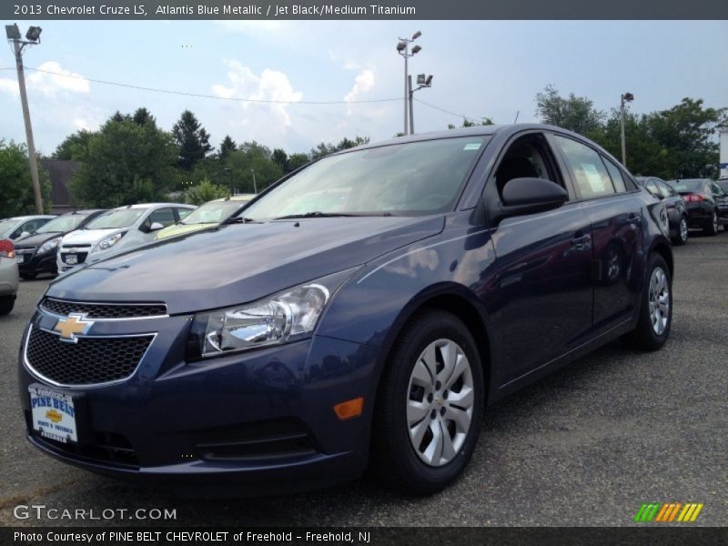 Atlantis Blue Metallic / Jet Black/Medium Titanium 2013 Chevrolet Cruze LS