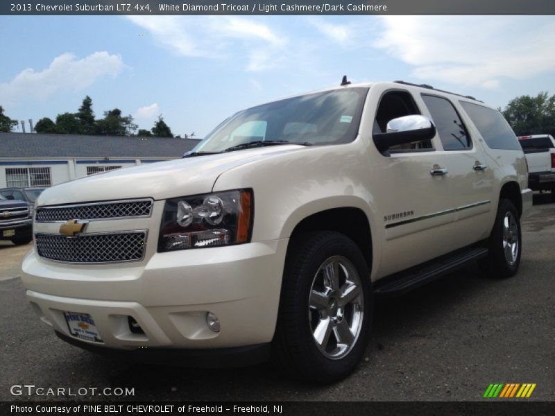 White Diamond Tricoat / Light Cashmere/Dark Cashmere 2013 Chevrolet Suburban LTZ 4x4