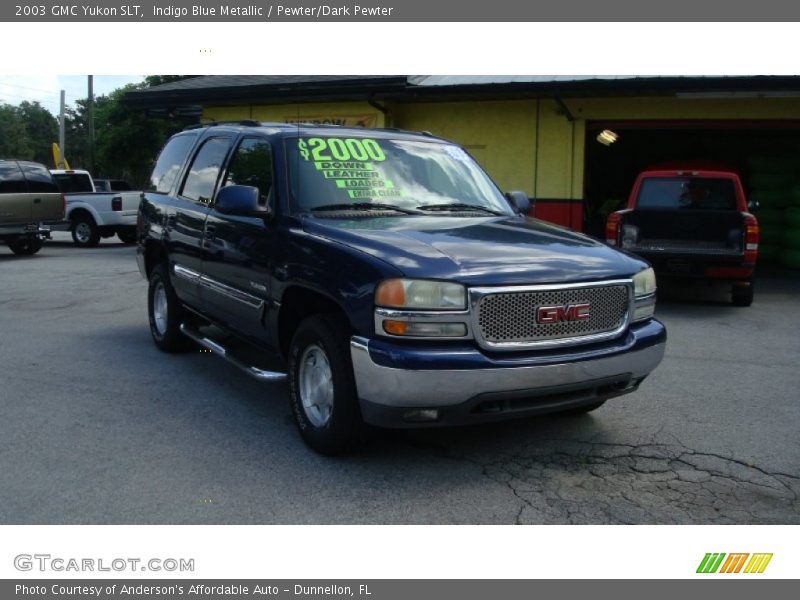 Indigo Blue Metallic / Pewter/Dark Pewter 2003 GMC Yukon SLT